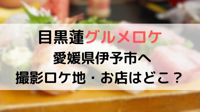 目黒蓮せっかくグルメin伊予市のロケ地どこ？刺身定食とハンバーグが話題！