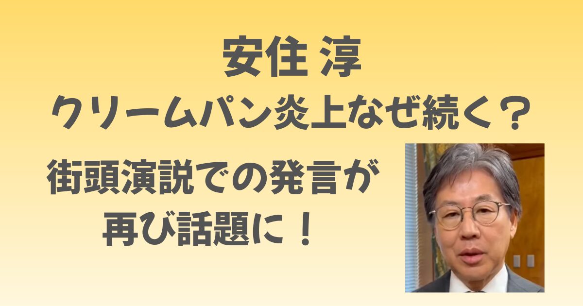 安住淳のクリームパン炎上はなぜ続く？街頭演説での発言が再び話題に！